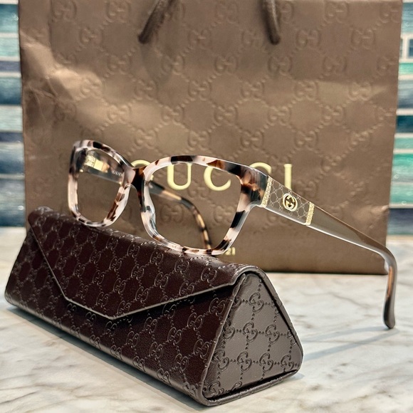 Gucci Accessories - Authentic Gucci Tortoise Pink/Brown Havana Cat Eye Glass Frames